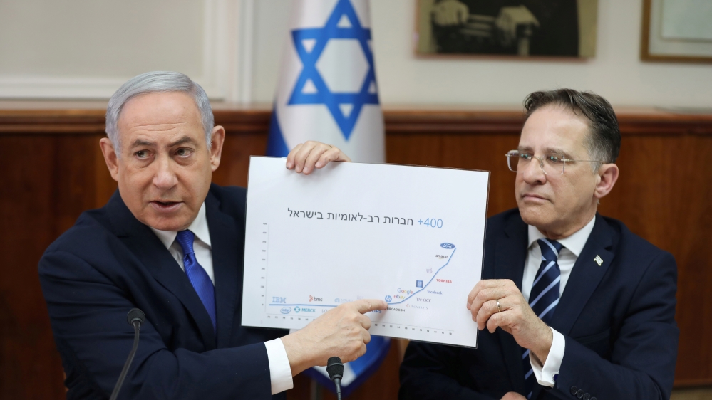 Israeli PM Netanyahu attends the weekly cabinet meeting in Jerusalem