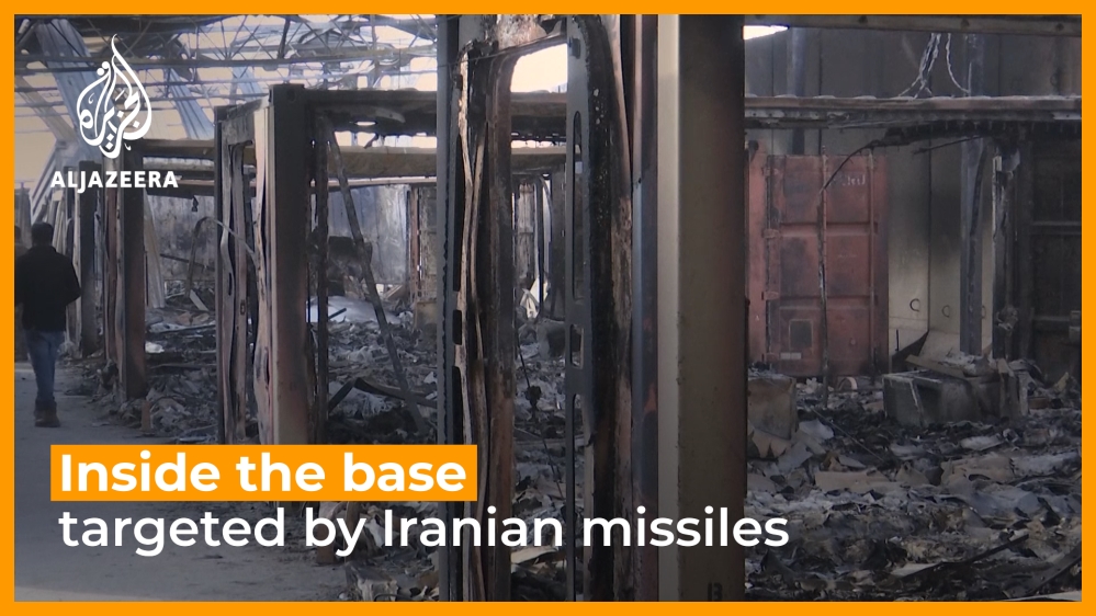 Inside the base targeted by Iranian missiles