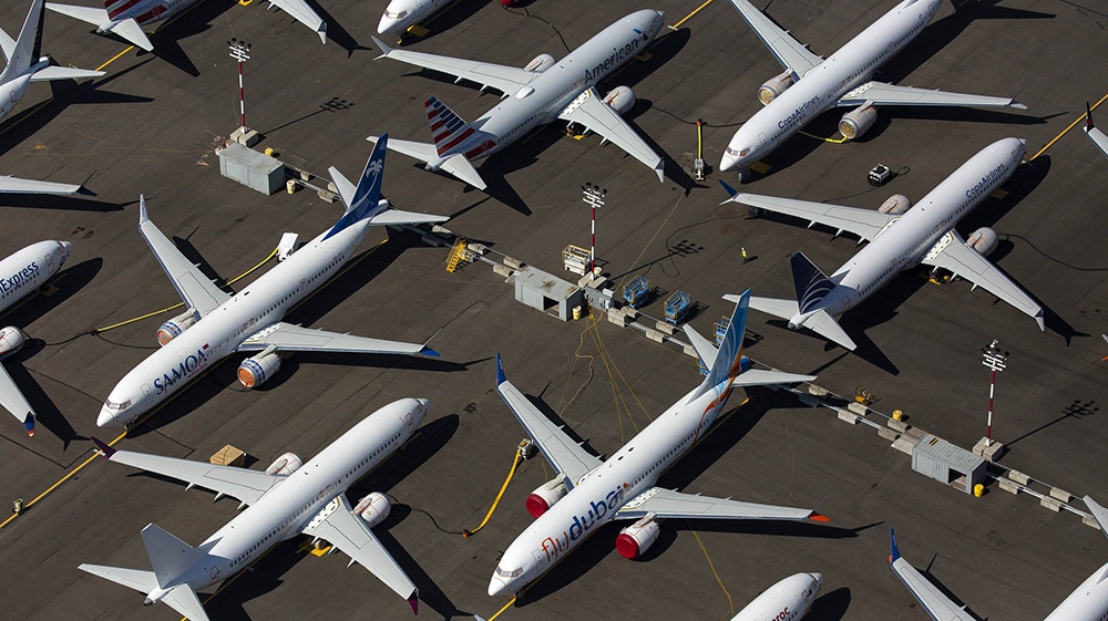 RENTON, WA - AUGUST 13: Boeing 737 MAX airplanes are seen parked on Boeing property near Boeing Field on August 13, 2019 in Seattle, Washington