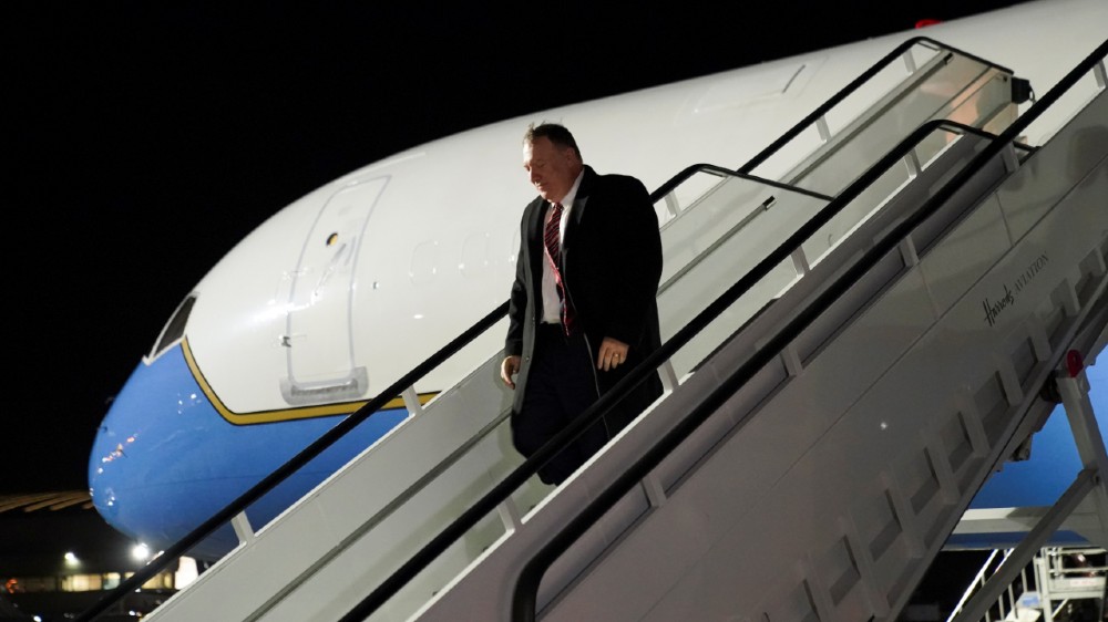Pompeo plane - reuters