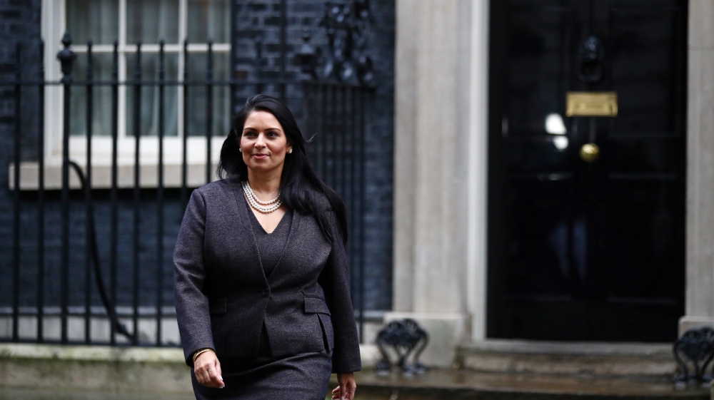 Britain''s Home Secretary Priti Patel leaves Downing Street 10 in London