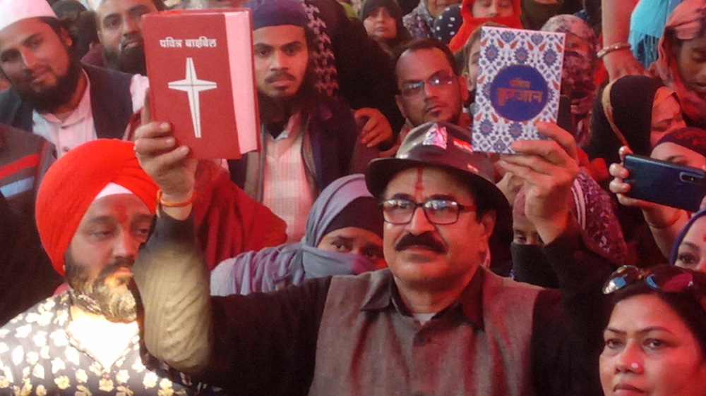 Protesters in New Delhi, India