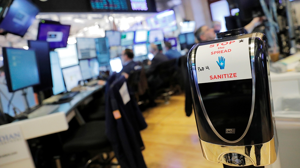 NYSE hand sanitizer