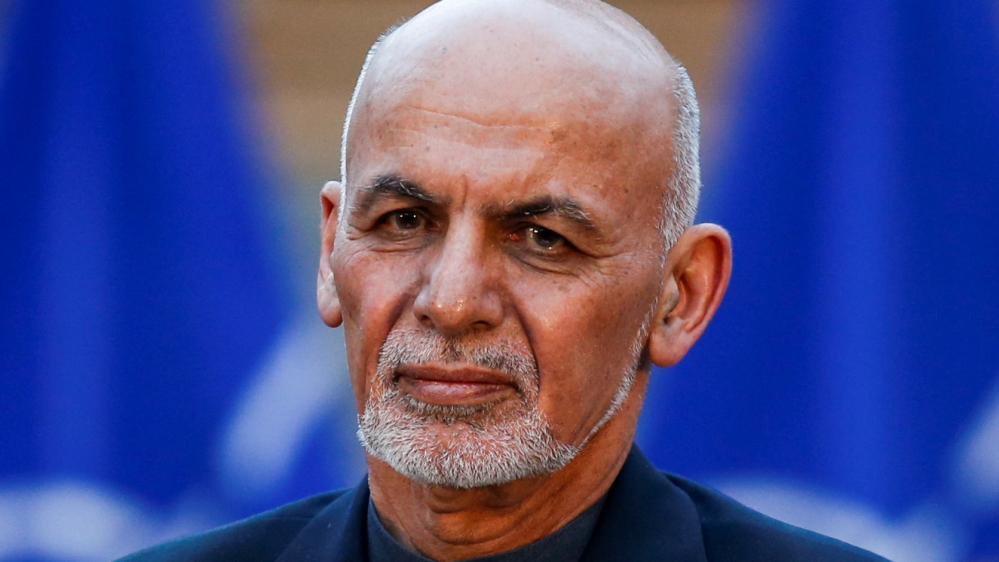Afghanistan''s President Ashraf Ghani, looks on during a joint news conference with U.S. Defense Secretary Mark Esper and NATO Secretary General Jens Stoltenberg, in Kabul, Afghanistan February 29, 202