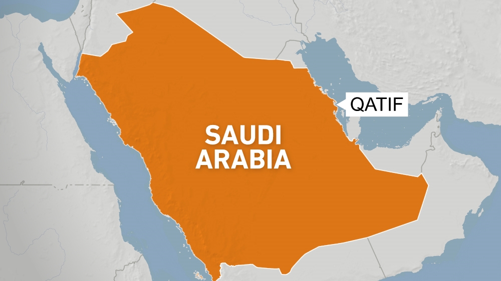 Saudi Arabia map showing Qatif