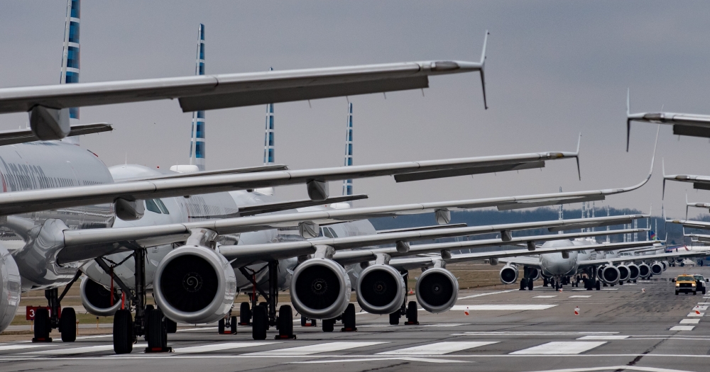 American Airlines Stores Planes At Pittsburgh Airport During COVID-19 Pandemic