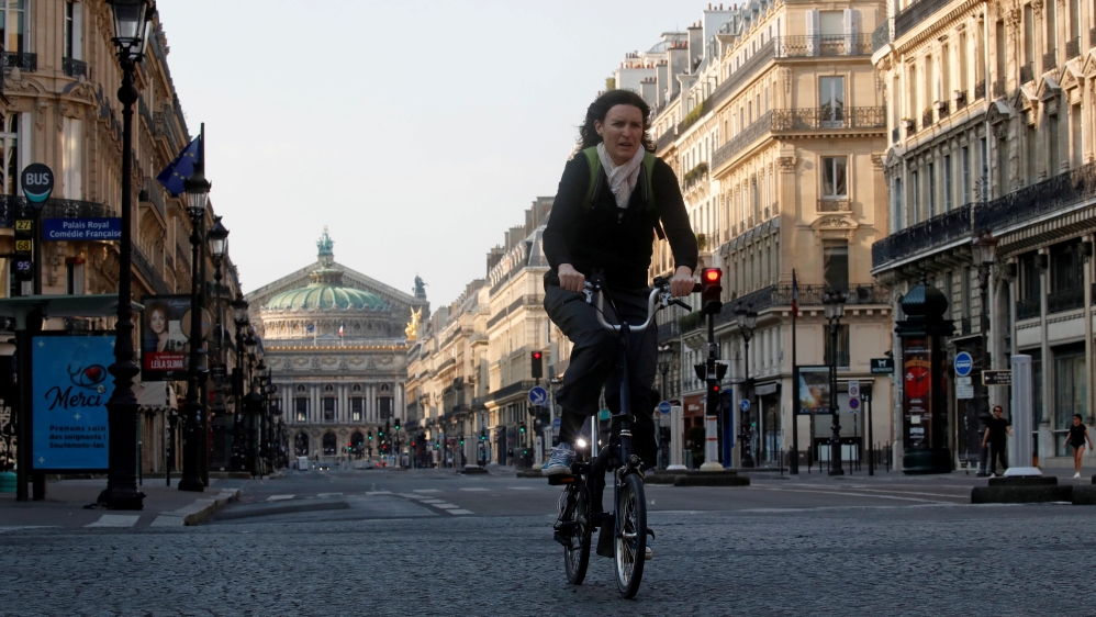 Paris during a lockdown imposed to slow the spread of the coronavirus disease (COVID-19)