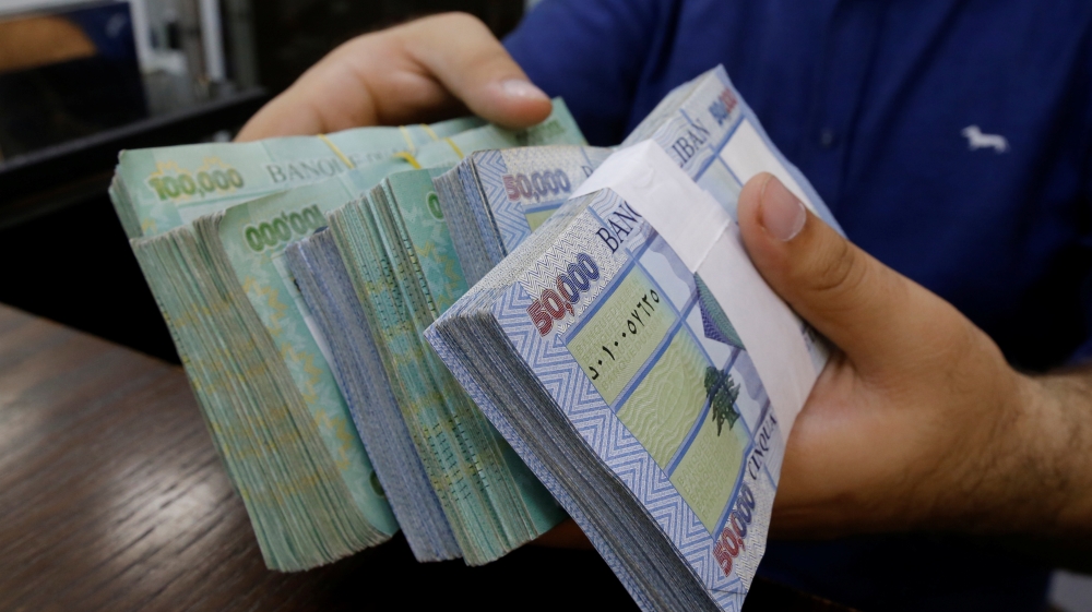 Lebanese pound banknotes