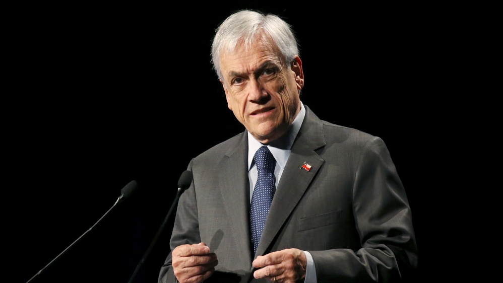 Chile''s President Sebastian Pinera delivers speech during the inauguration of ENADE in Santiago