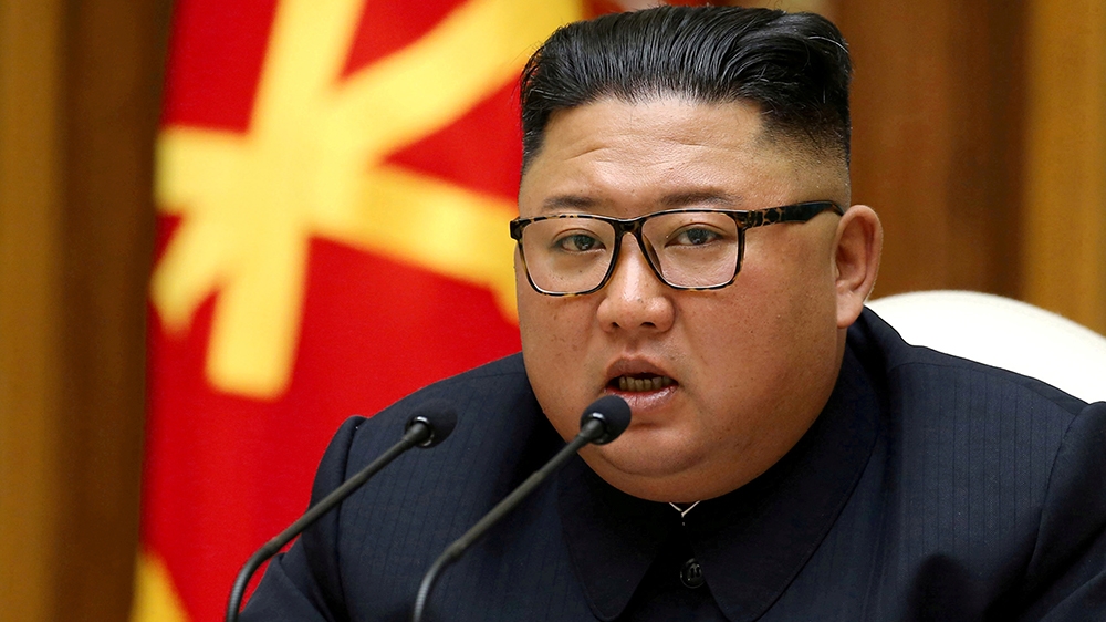 FILE PHOTO: North Korean leader Kim Jong Un speaks as he takes part in a meeting of the Political Bureau of the Central Committee of the Workers'' Party of Korea (WPK) in this image released by North K