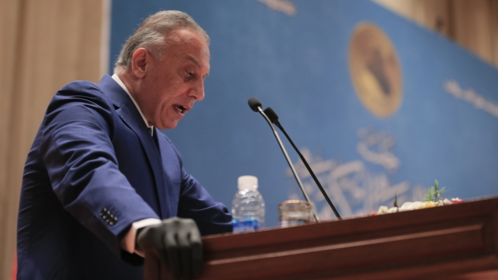 Iraqi PM-designate Mustafa al-Kadhimi at the parliament for vote of confidence