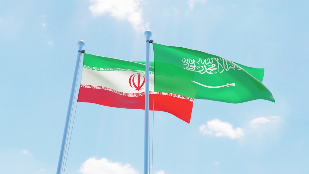 Iran Saudi Arabia flags