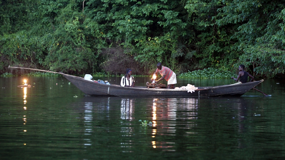 A photo made available on 11 October 2013 shows a fisherman's boat on Lake Victoria near Kampala, Uganda, 08 October 2013. The Victoria Lake is the largest in Africa and the second largest freshwater 