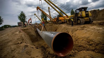 Construction of Nord Stream 2''s Onshore European Gas Pipeline Link
