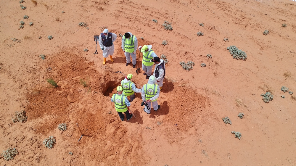 Excavations in mass graves found in Tarhuna liberated from Haftar militia