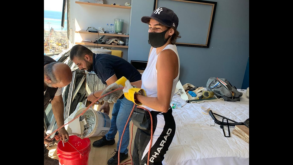 Lama Masri''s brother''s home was severely damaged, as he was living right across from where the explosion hit. He is safe, as he was not home when it happened [Courtesy of Lama Masri]