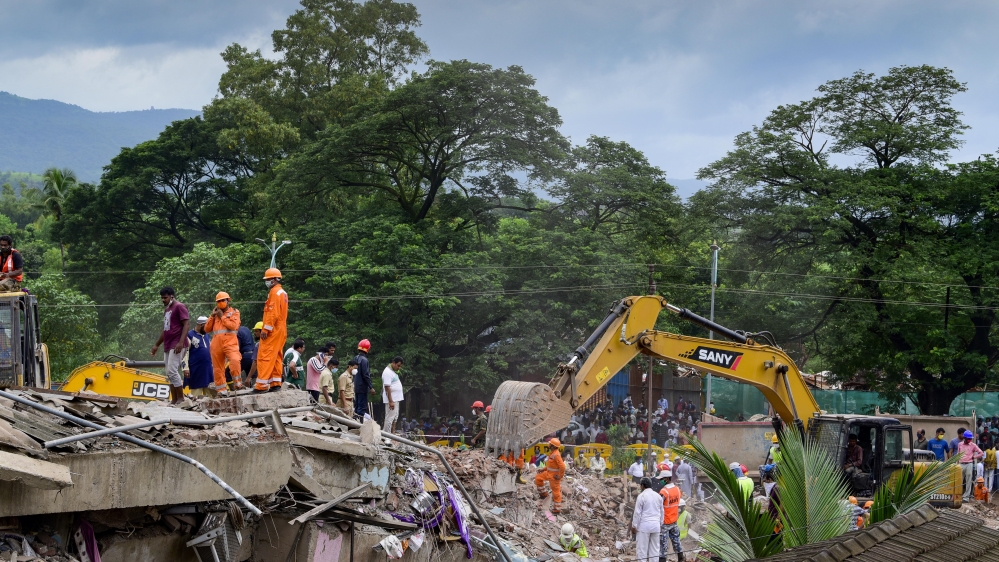 Five-story building collapsed in India