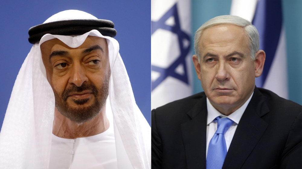 Israeli Prime Minister Benjamin Netanyahu and Sheikh Mohammed bin Zayed Al Nahyan, crown prince of Abu Dhabi.