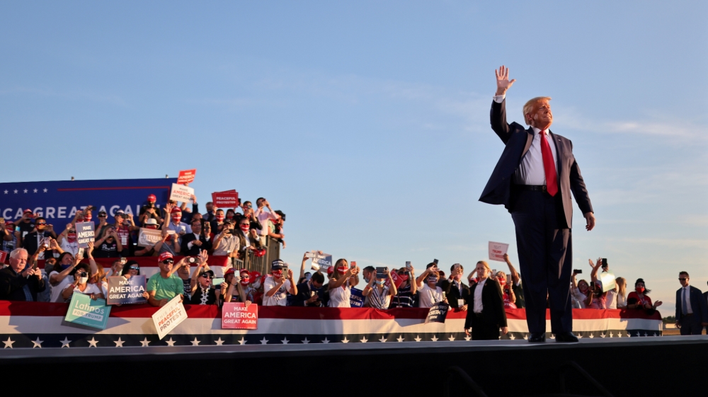 U.S. President Donald Trump holds a campaign rally in Londonderry