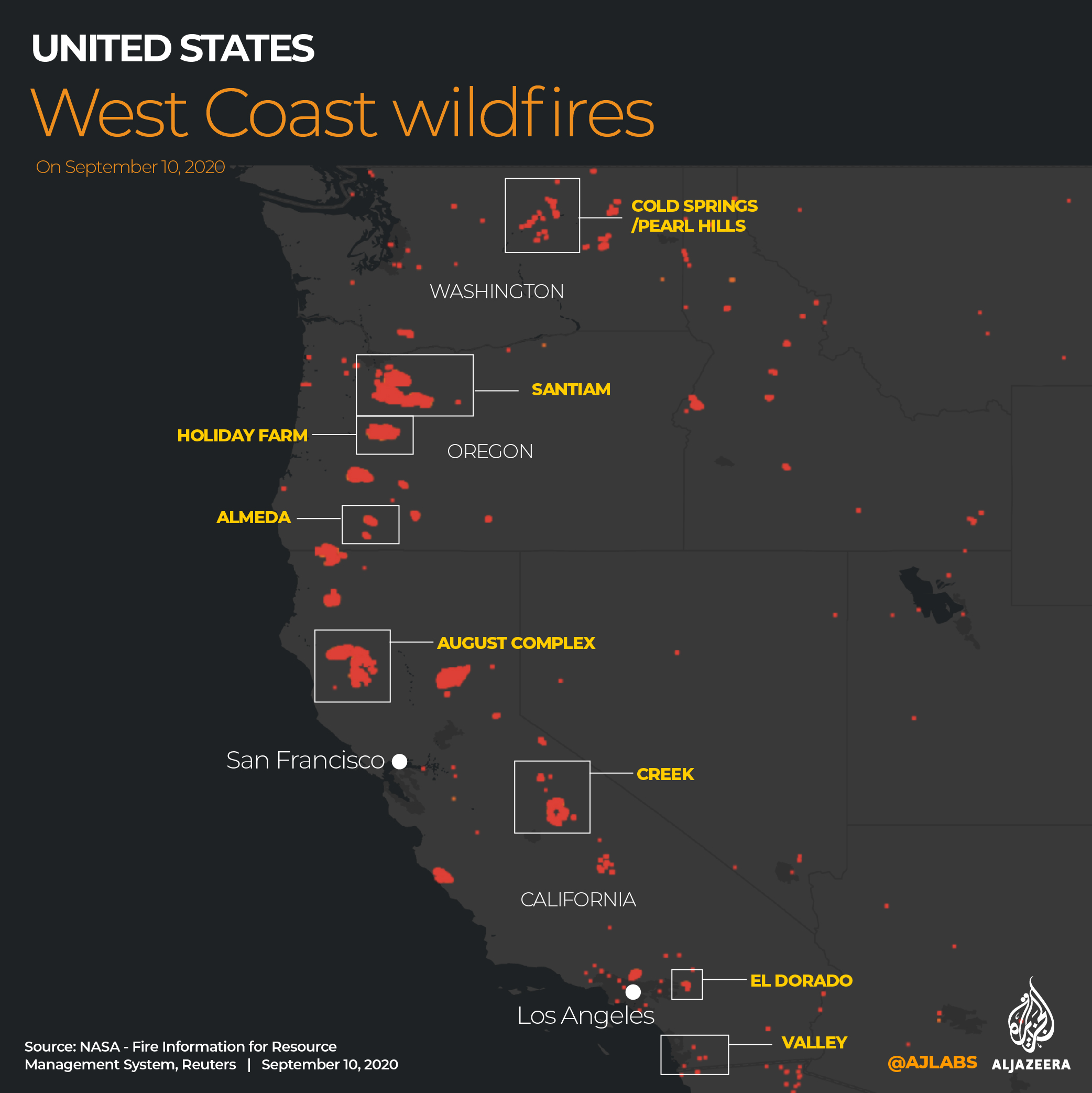INTERACTIVE: California wildfire map Sept 10, 2020 