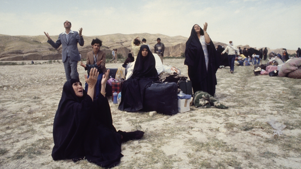 Iraqi Refugees at the Border Between Iran and Iraq Pro-Khomeini Shiite Iraqis flee Iraq for refuge in Iran. (Photo by jean-Louis Atlan/Sygma via Getty Images)
