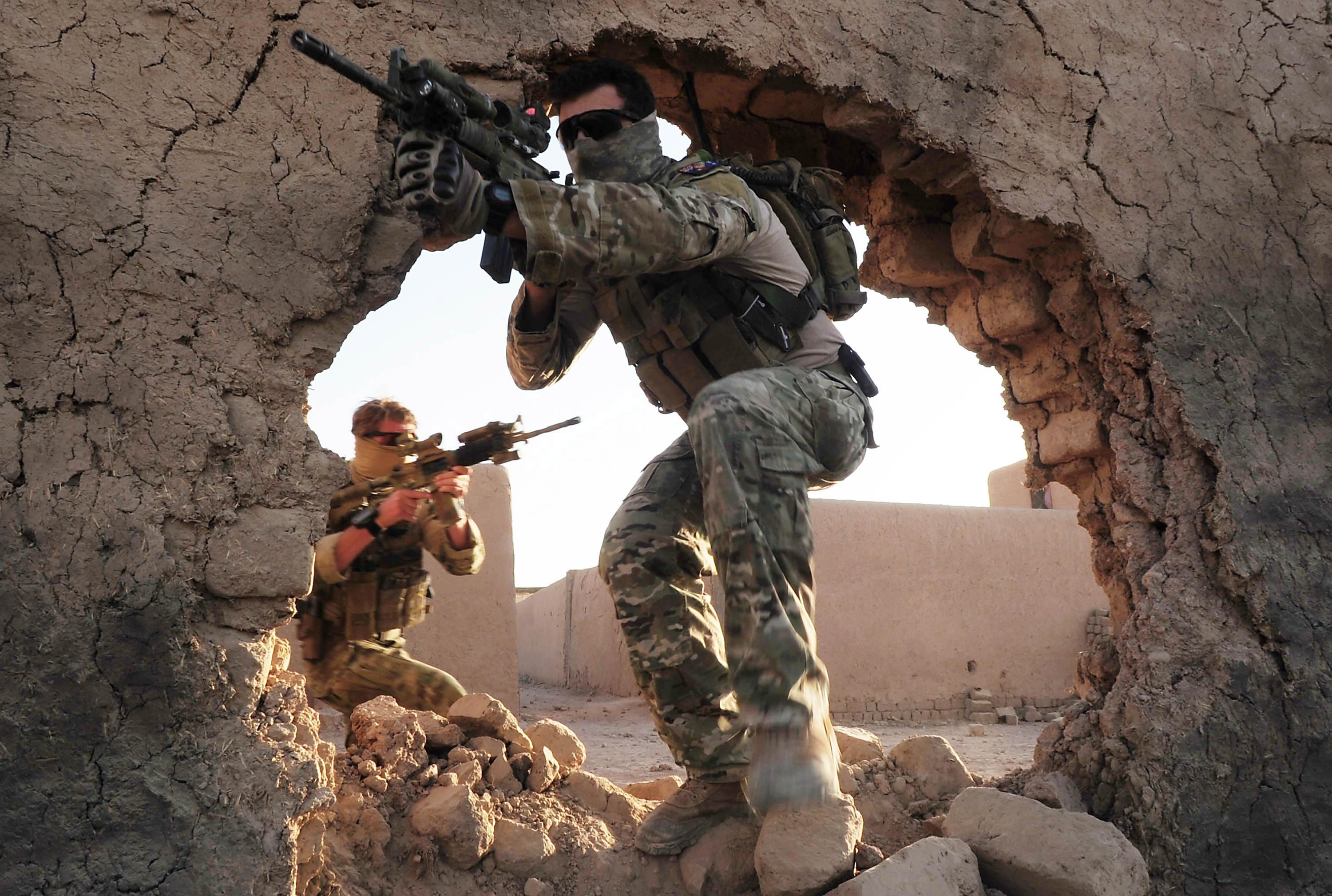 Special Operations Task Group soldiers on patrol in Afghanistan