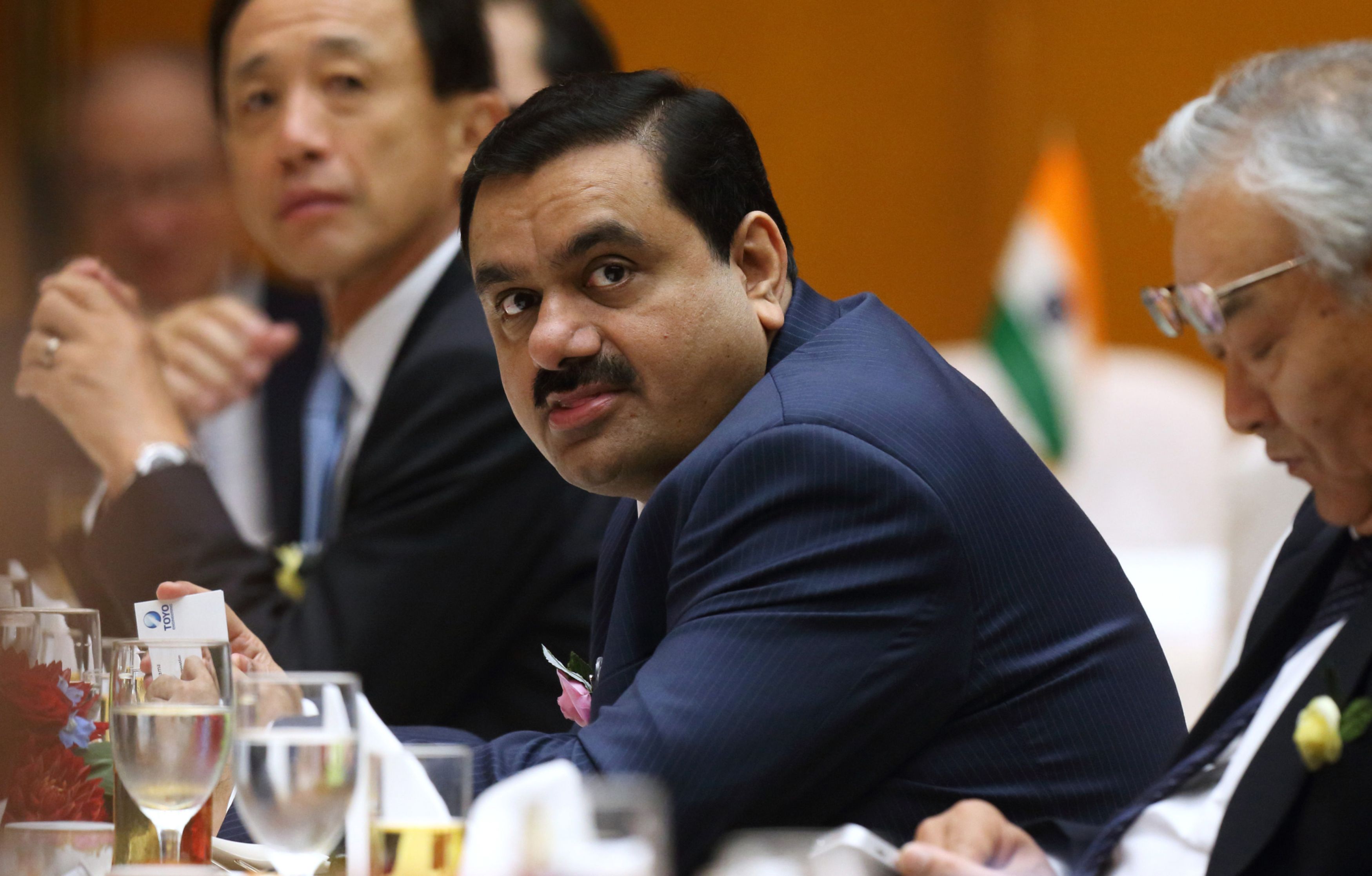 Gautam Adani attends a luncheon in Tokyo, Japan.