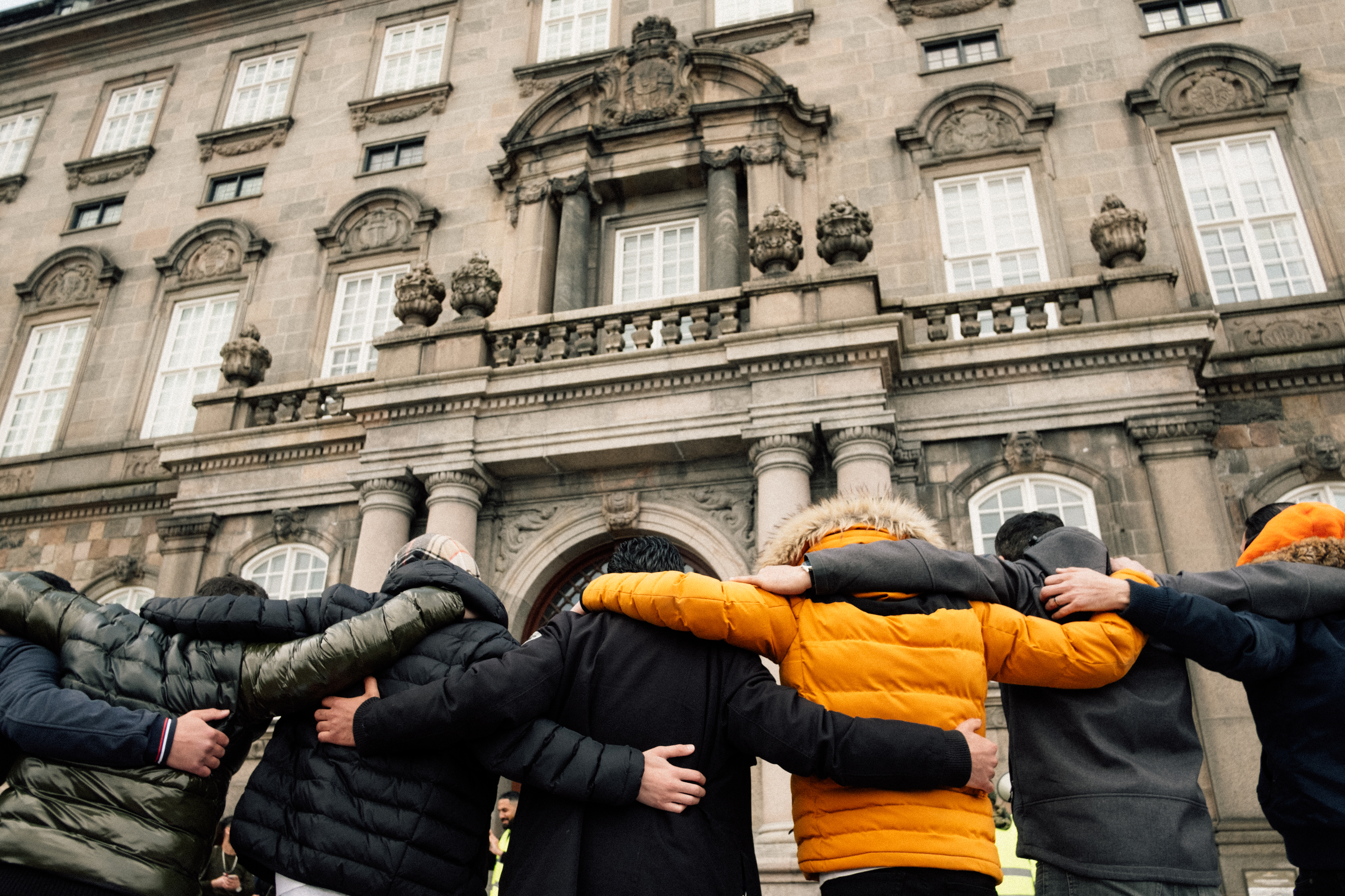 Syrian refugees in Denmark protesting stricter asylum policies