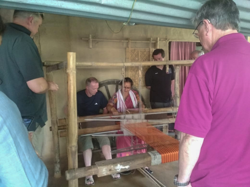 Rupjyoti Saikia Gogoi at her loom in Bocha Gaon village in Assam's Golaghat district [Courtesy of Rupjyoti Saikia Gogoi]