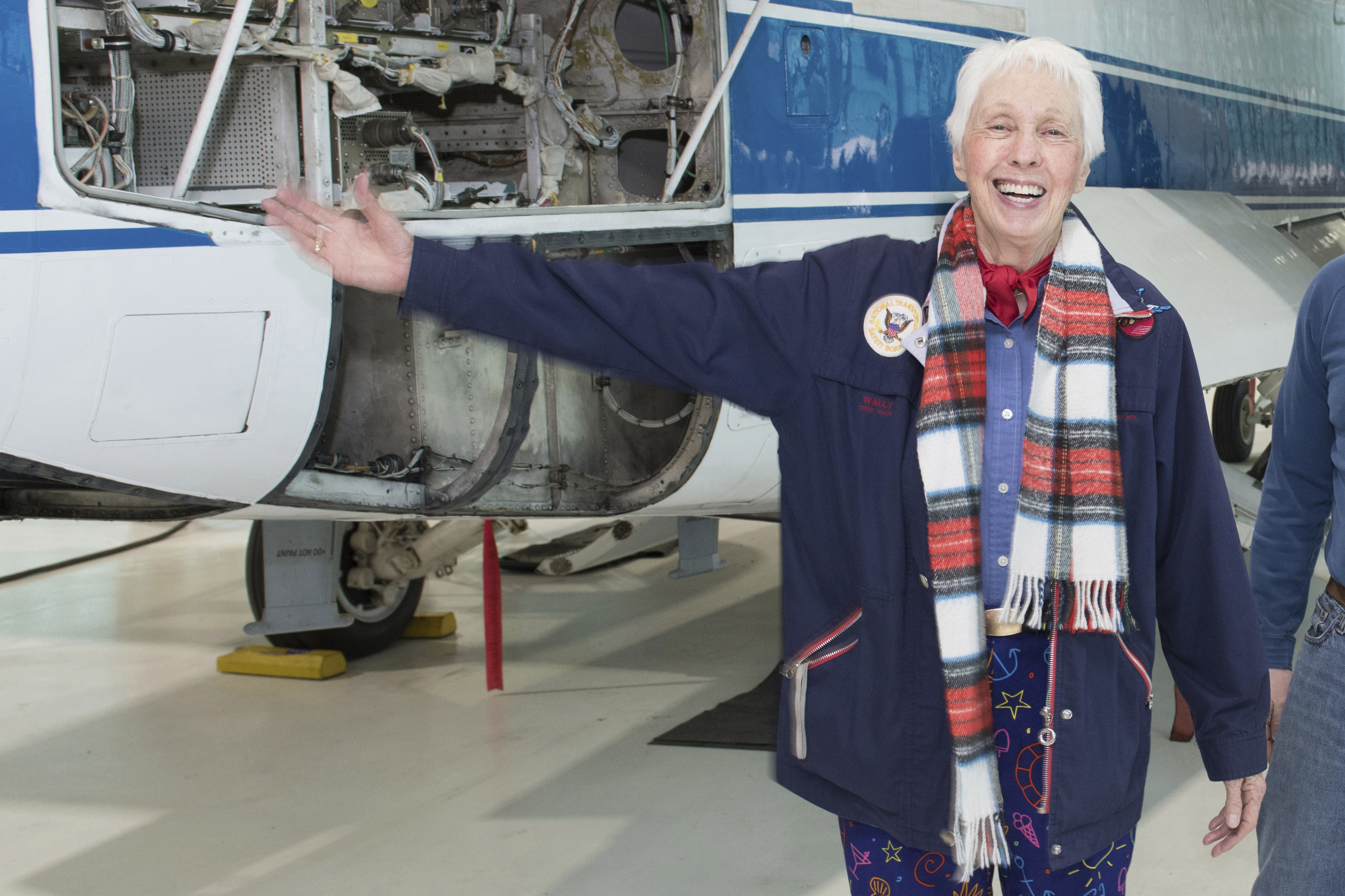 At 82, pilot and fight instructor Wally Funk is set to become the oldest person to fly to space on Tuesday [File: NASA via AP]