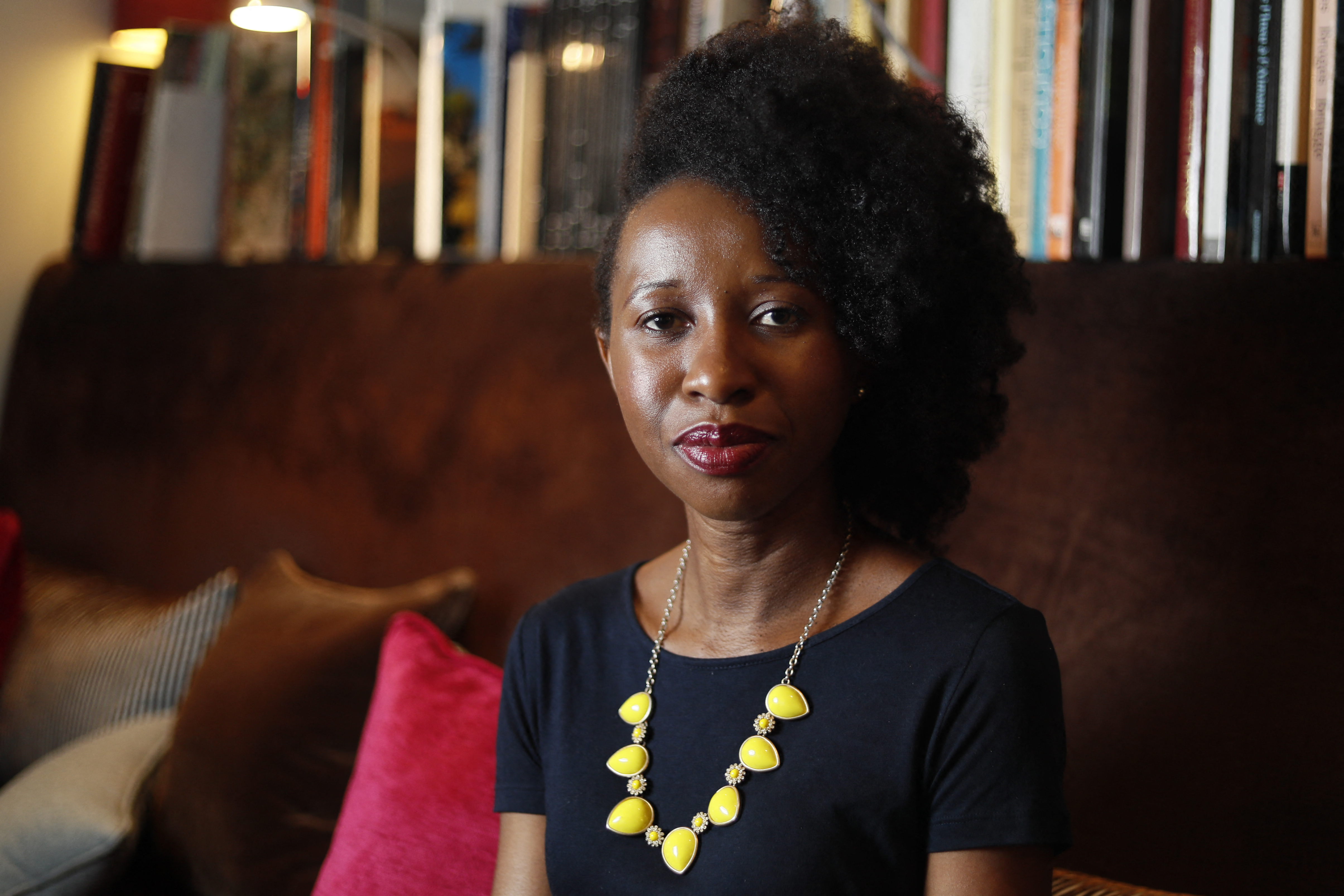 Cameroonian author Imbolo Mbue's debut offering, Behold the Dreamers, has raised the profile of the country's writing scene [File: Thomas Samson/AFP]