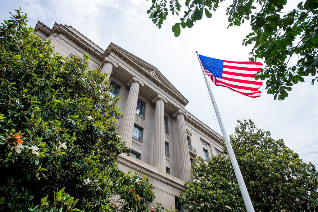 Robert F. Kennedy Department of Justice Building in Washington DC, US