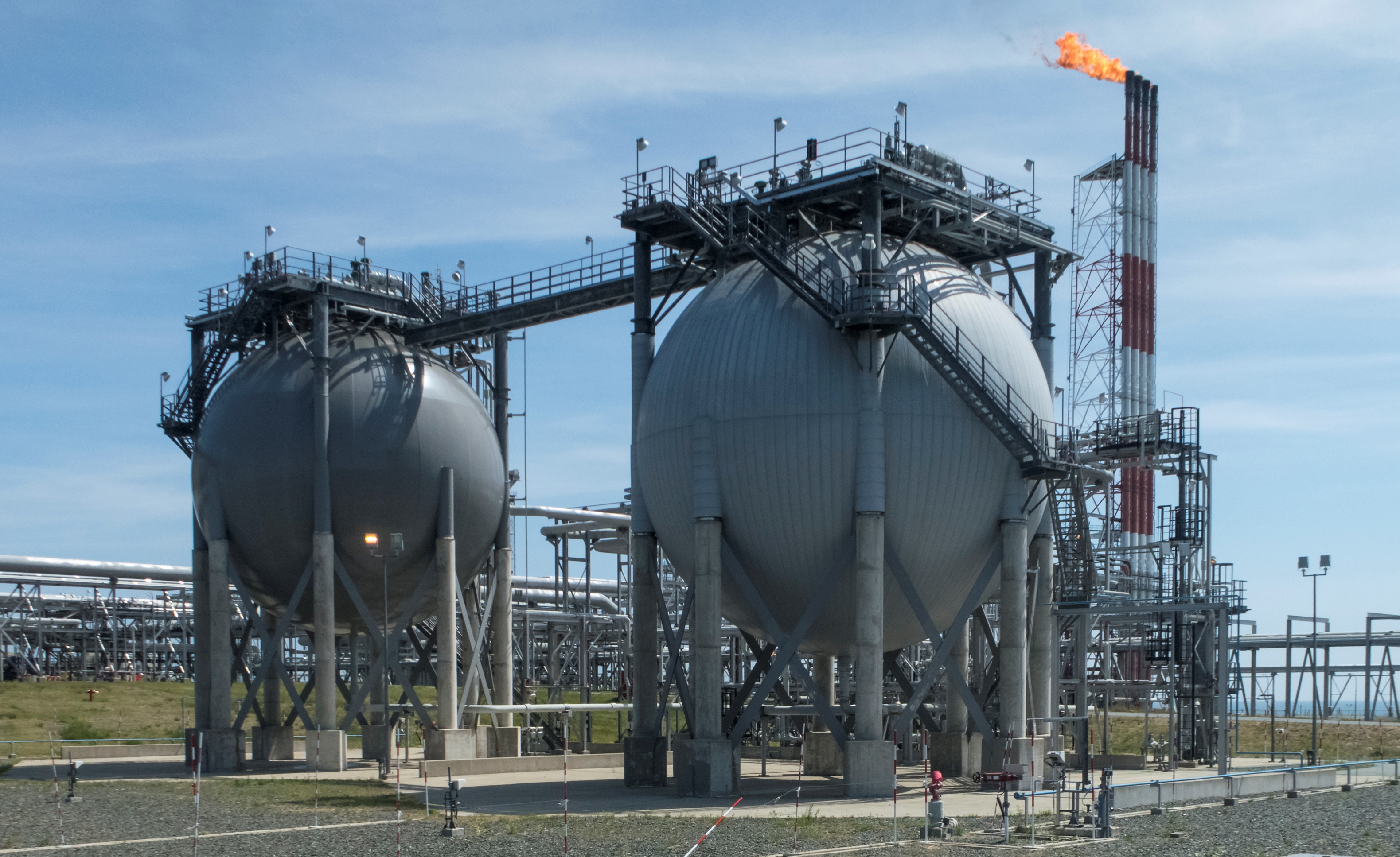 A general view of a liquefied natural gas plant in Russia