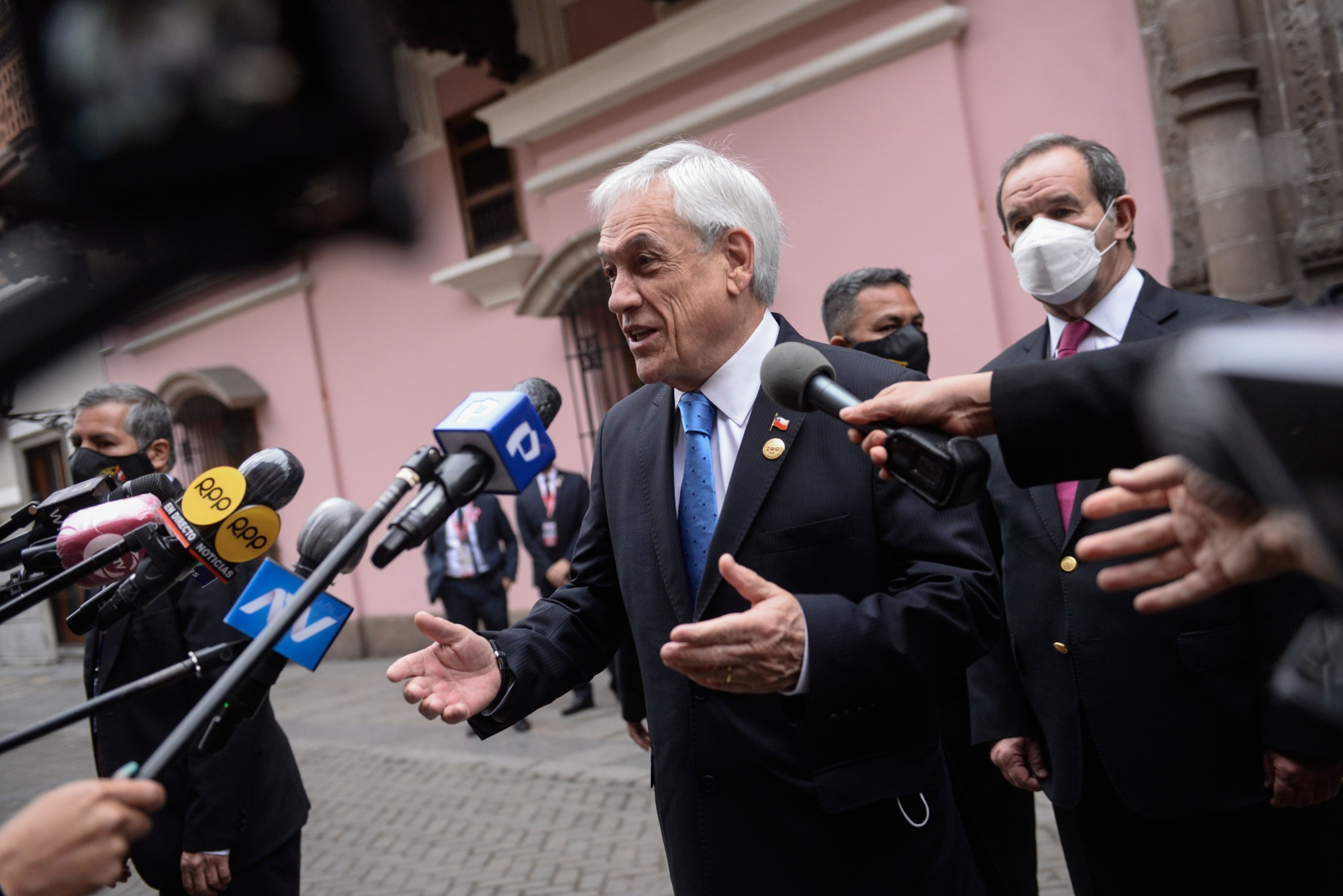 A Santiago court has said it will admit a criminal case against Chile's president, Sebastian Pinera (pictured) [File: Miguel Yovera/Bloomberg]