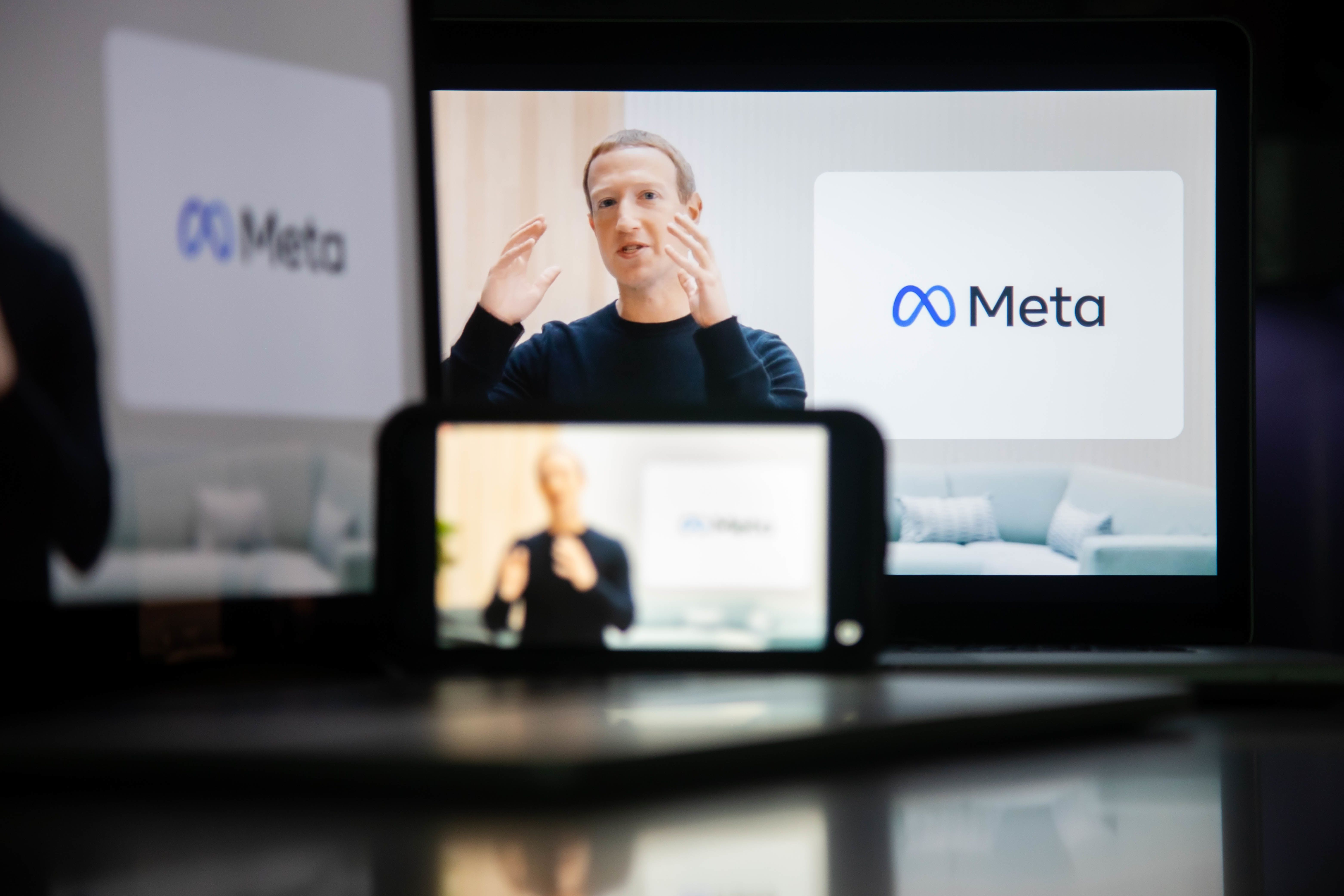 Mark Zuckerberg, chief executive officer of Facebook Inc, speaks during the virtual Facebook Connect event