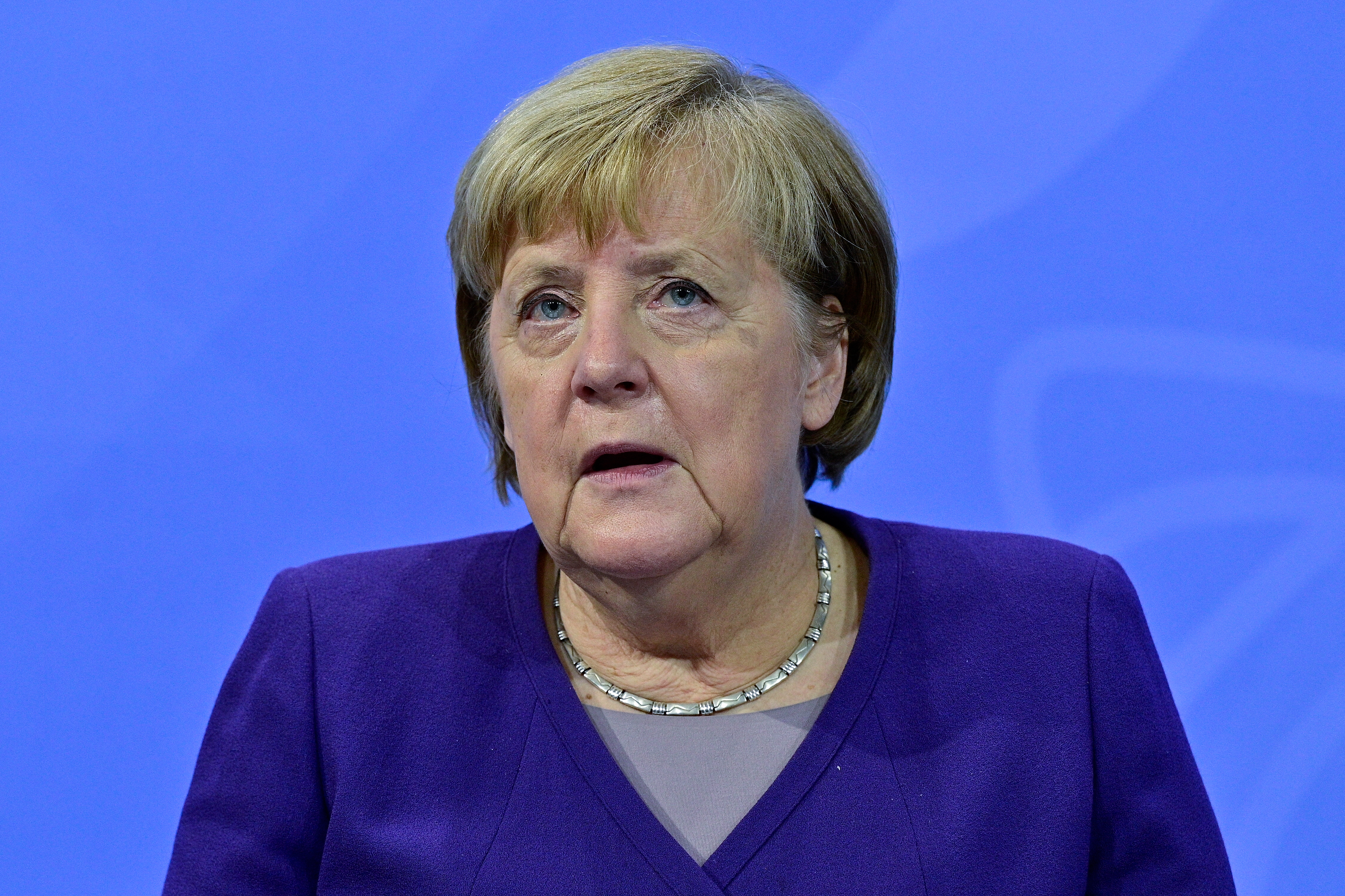 Merkel says the health situation in Germany is 'serious' [John Macdougall/pool/AFP]