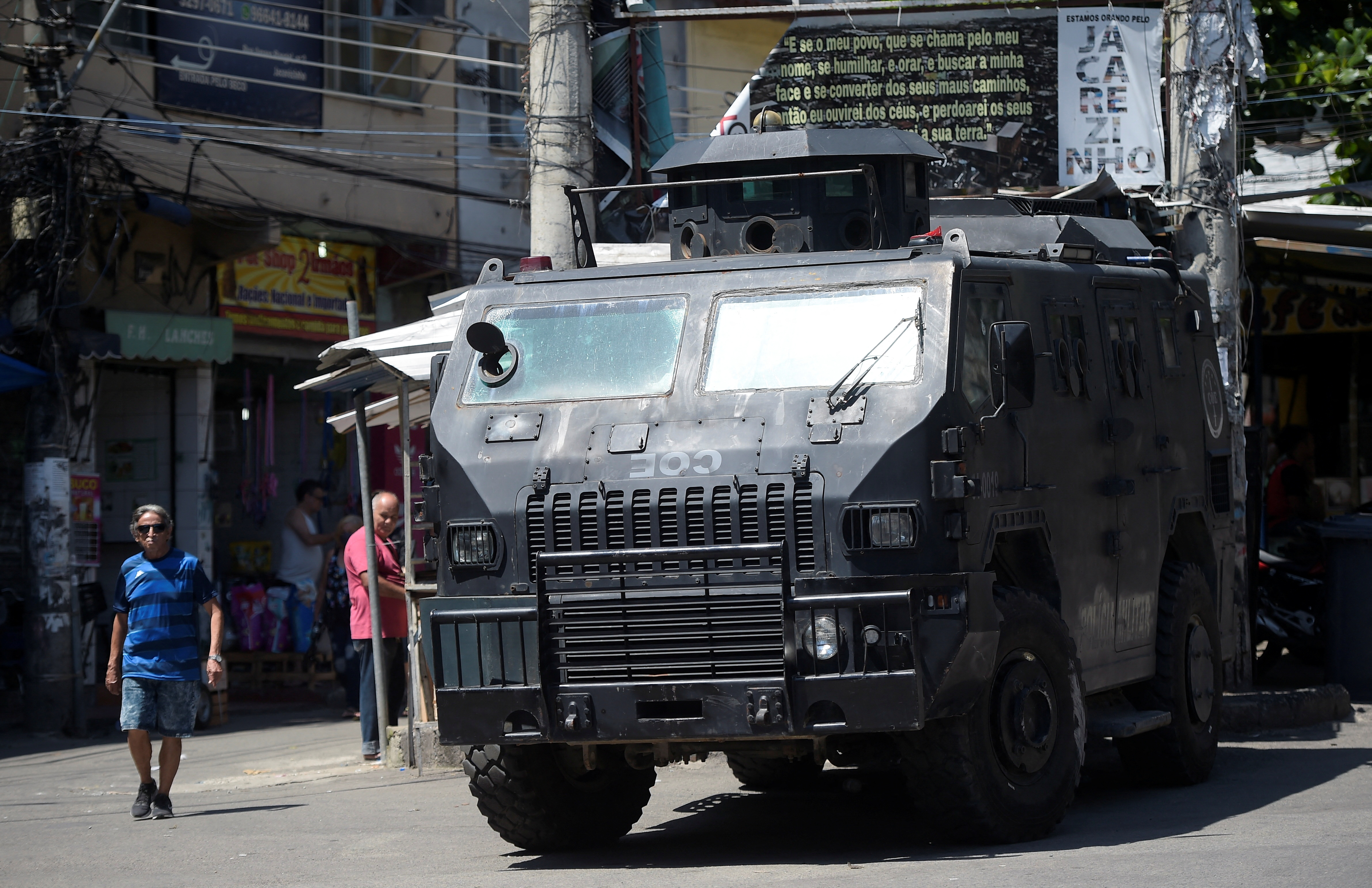 Police patrol Jacarezinho neighborhood in Brazil