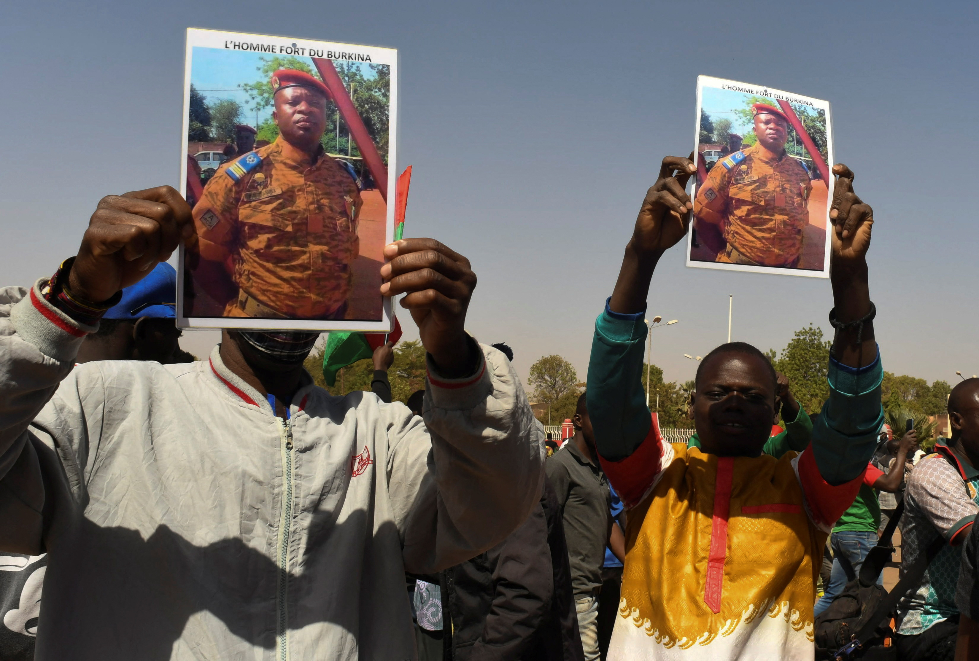 Burkina Faso coup supporters