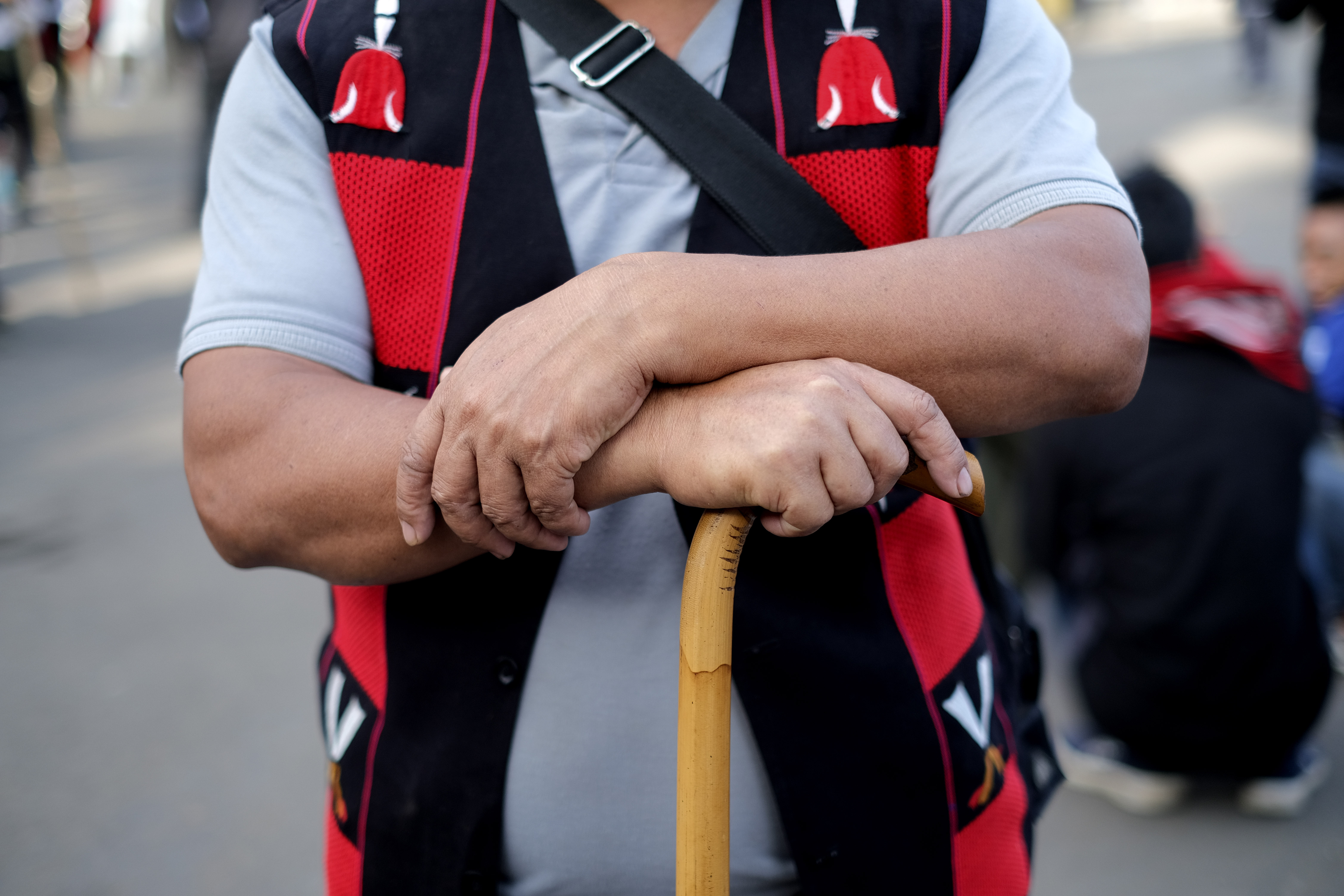 A Naga at the protest demanding the repeal of AFSPA in Nagaland state, India