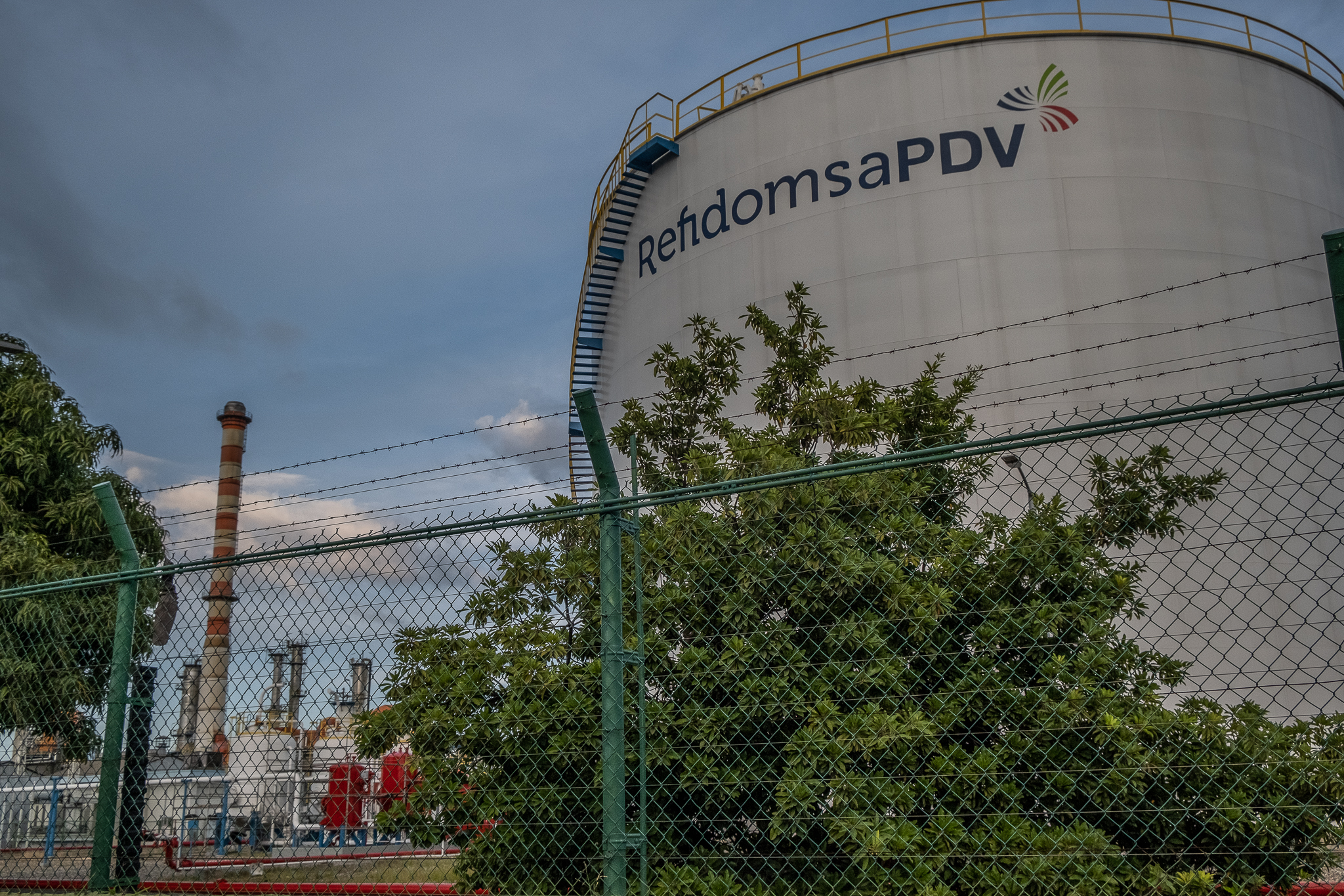 A view of Refidomsa, the country's oil refinery