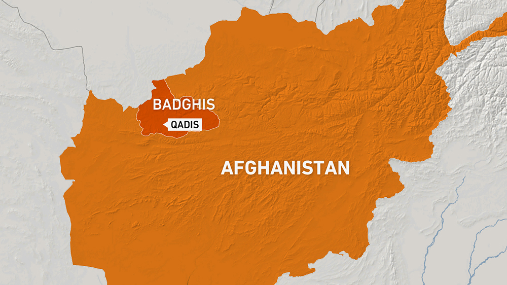Map showcasing Qadis district in Afghanistan's western province of Badghis