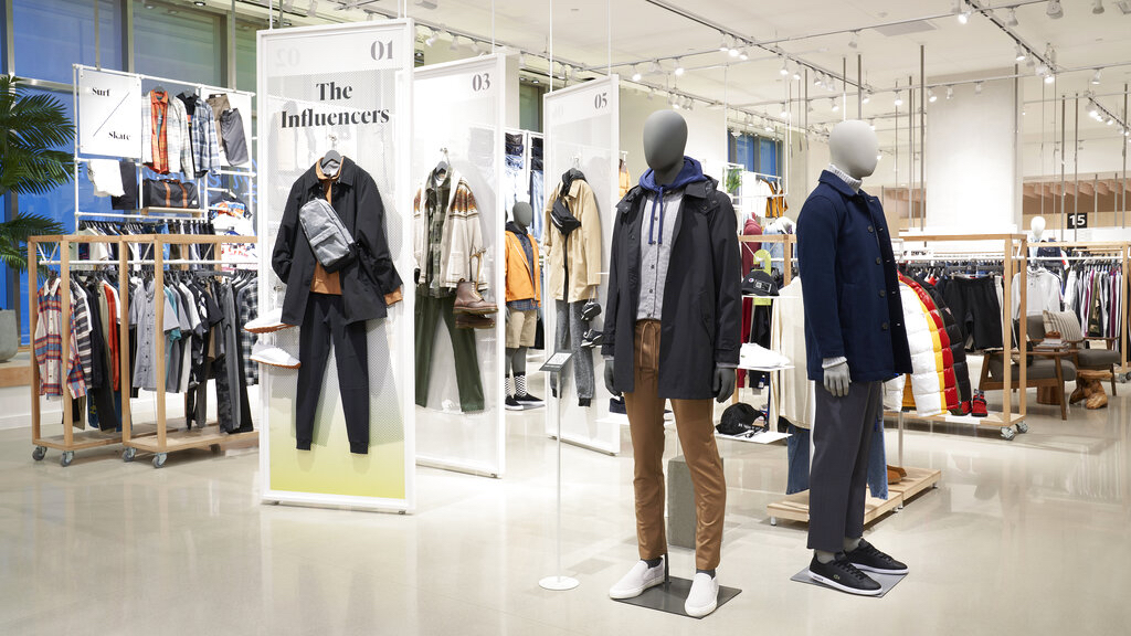 This image provided by Amazon, shows how clothing could be displayed at the company's new Amazon Style store concept