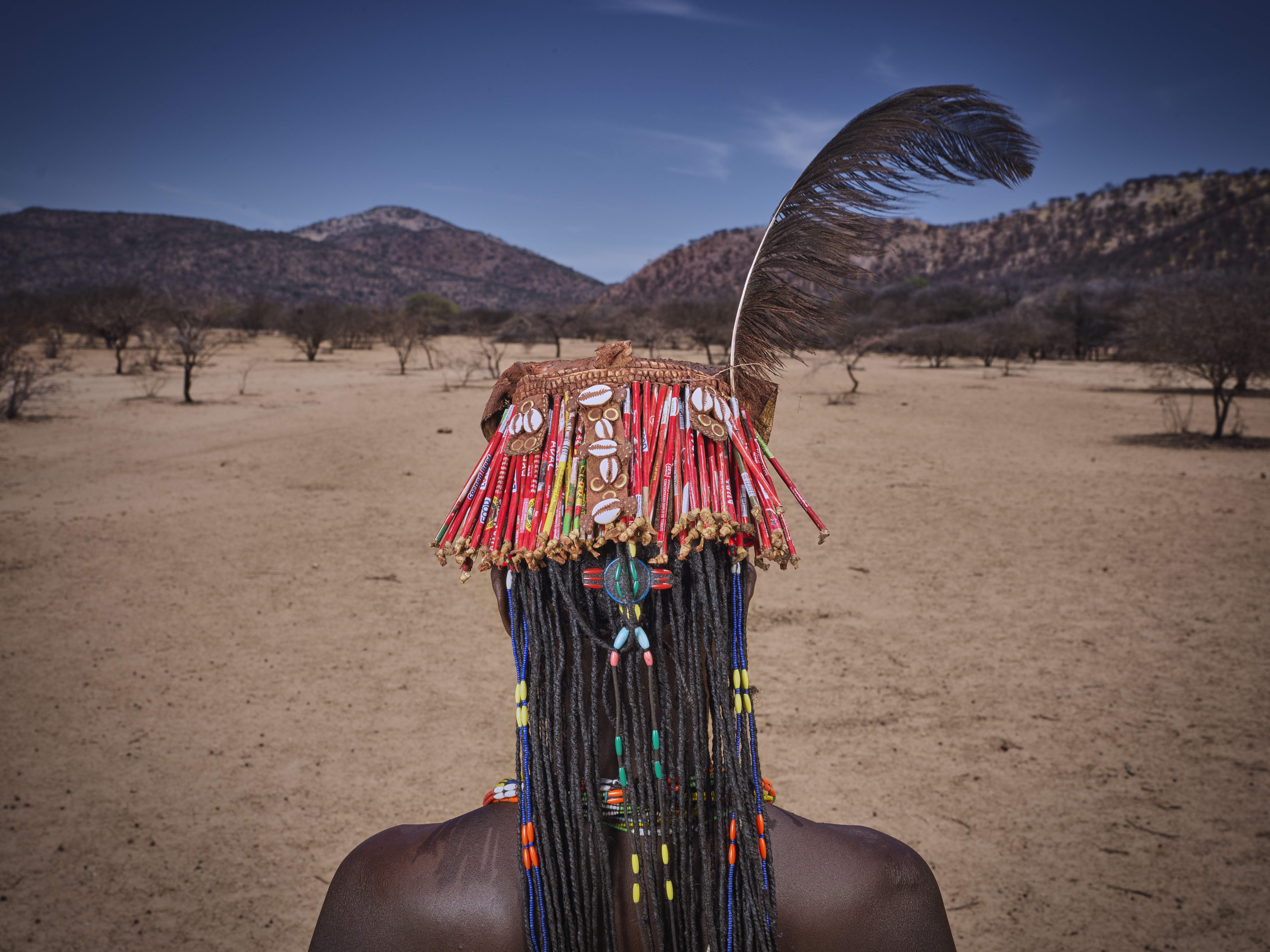 A photo of the back of a person's head looking off into the distance.