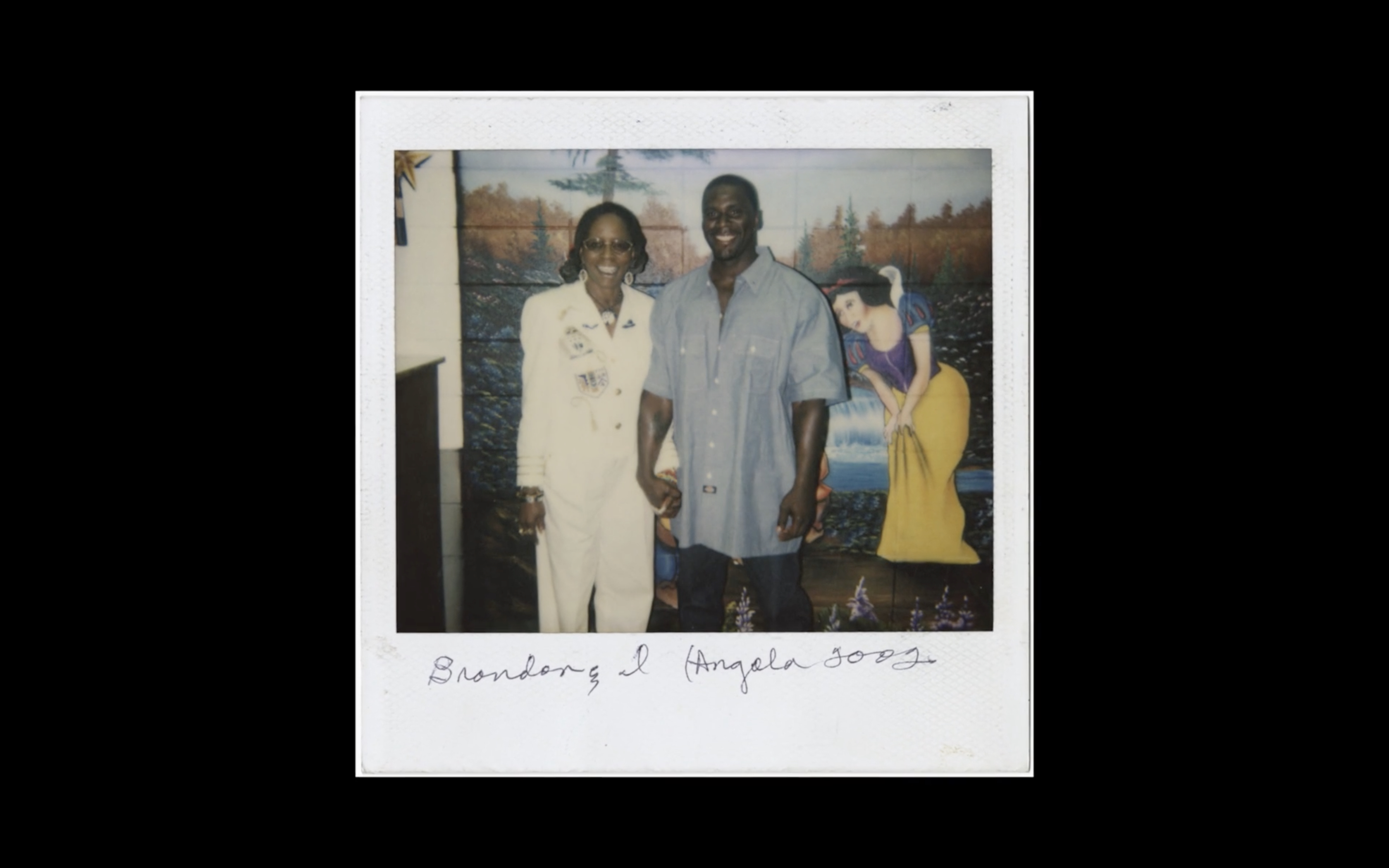 A photo of Brandon Jackson and his mother Miss Mollie