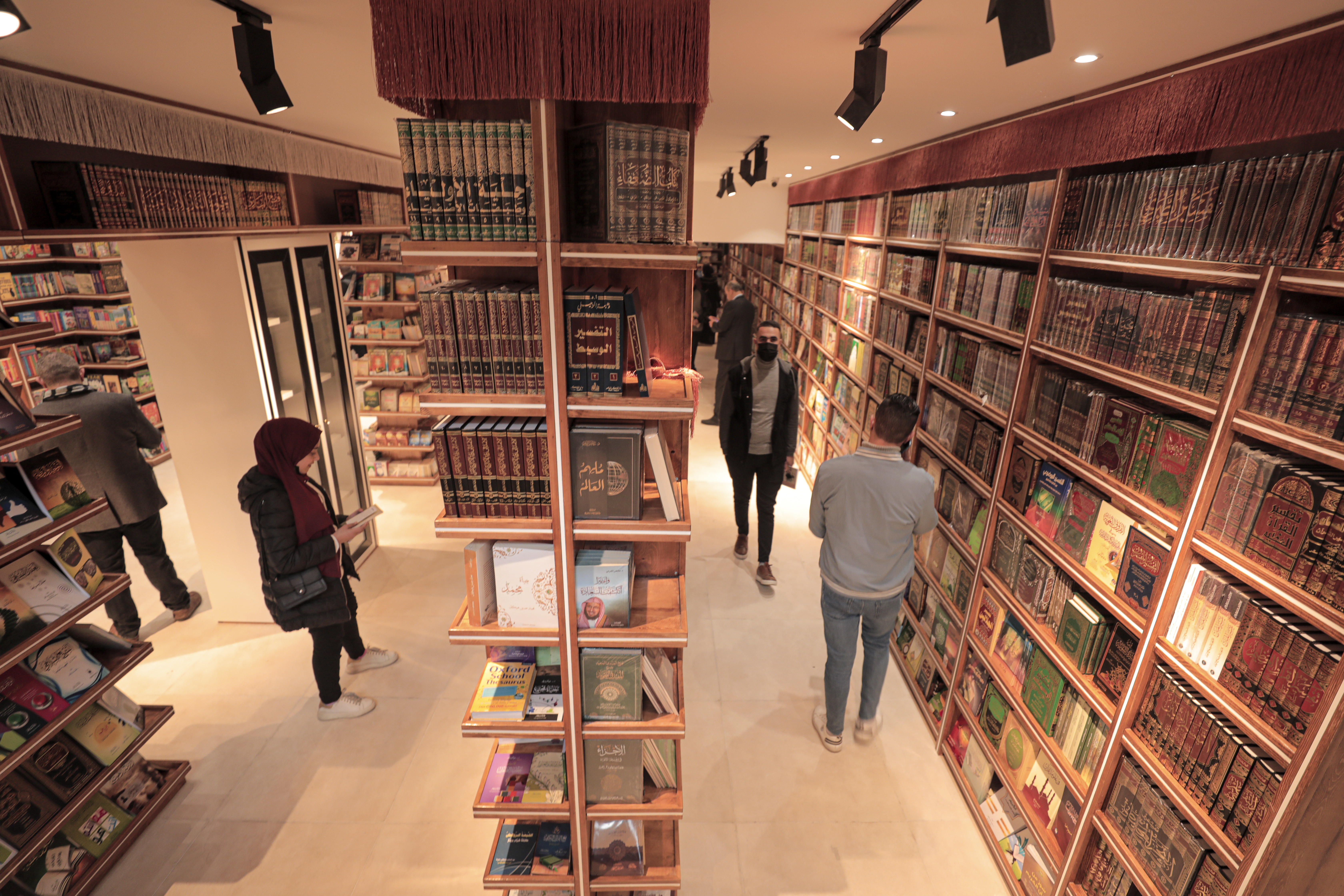 People browse in a bookstore