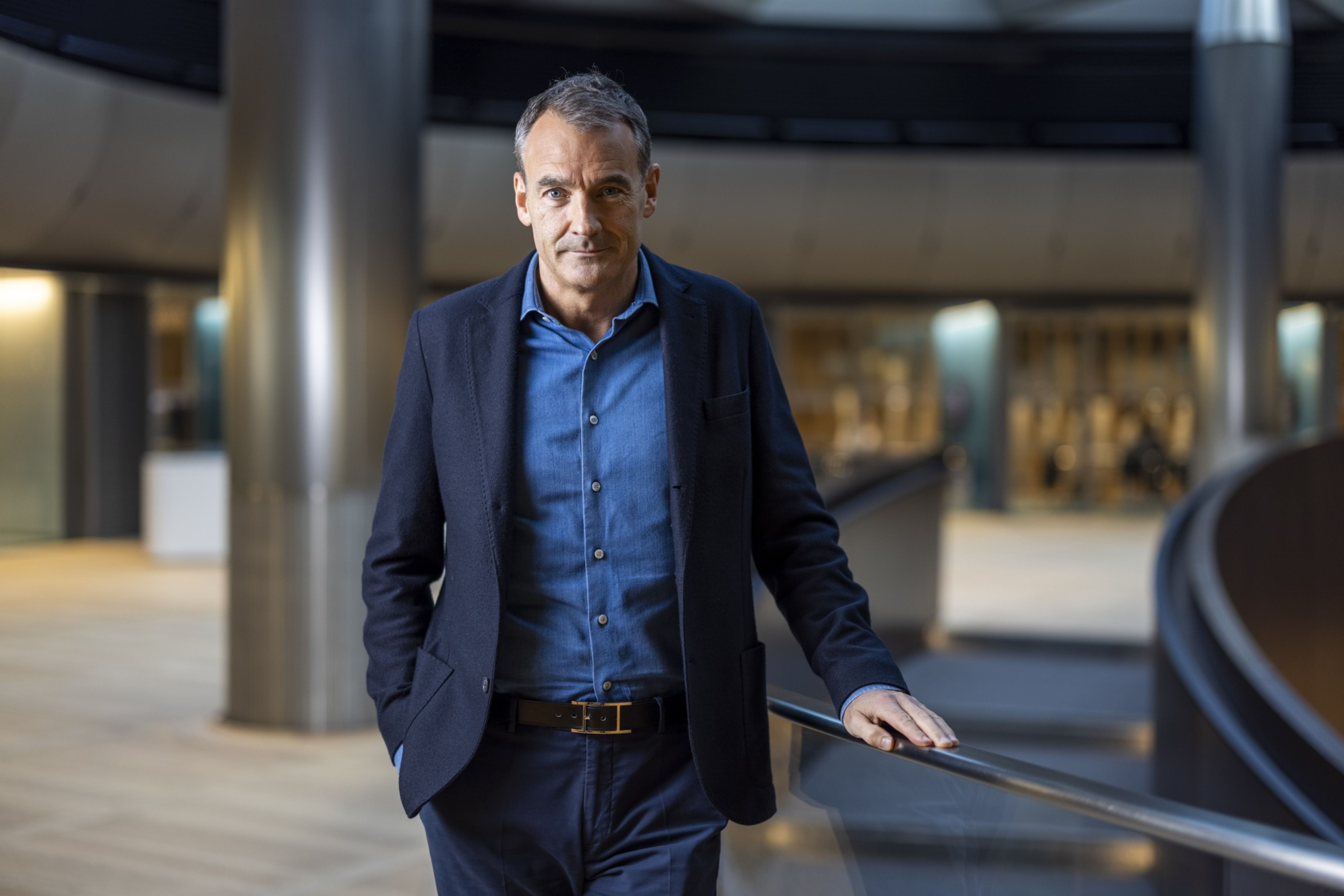 Bernard Looney, chief executive officer of BP Plc standing for a photo