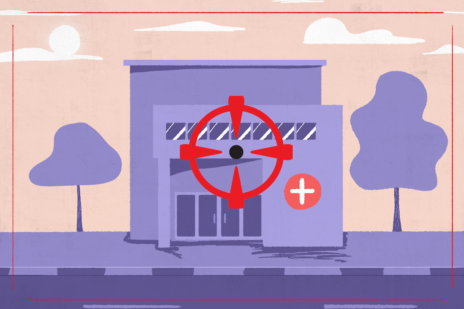 Drawing of a hospital