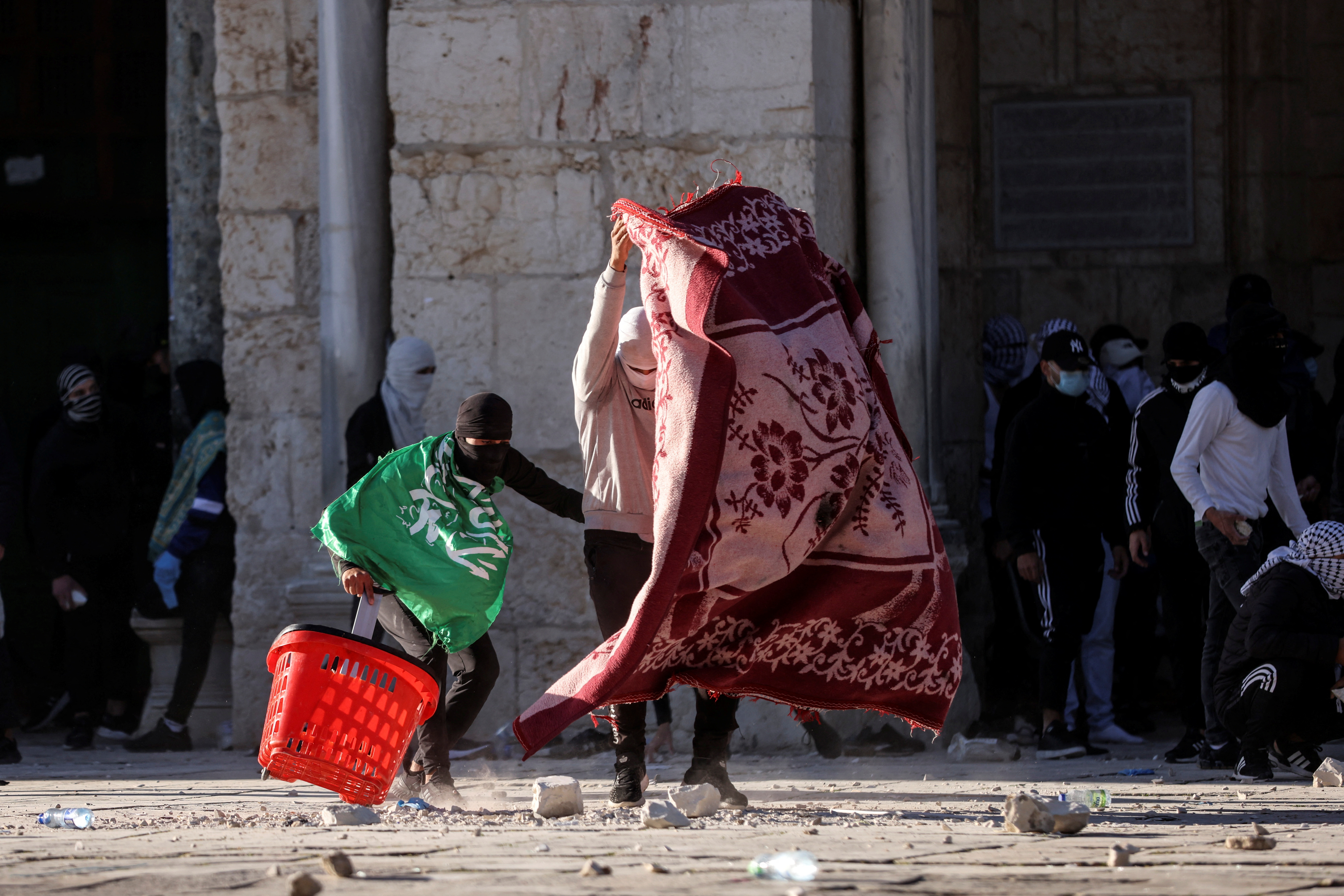 Palestinian protestors