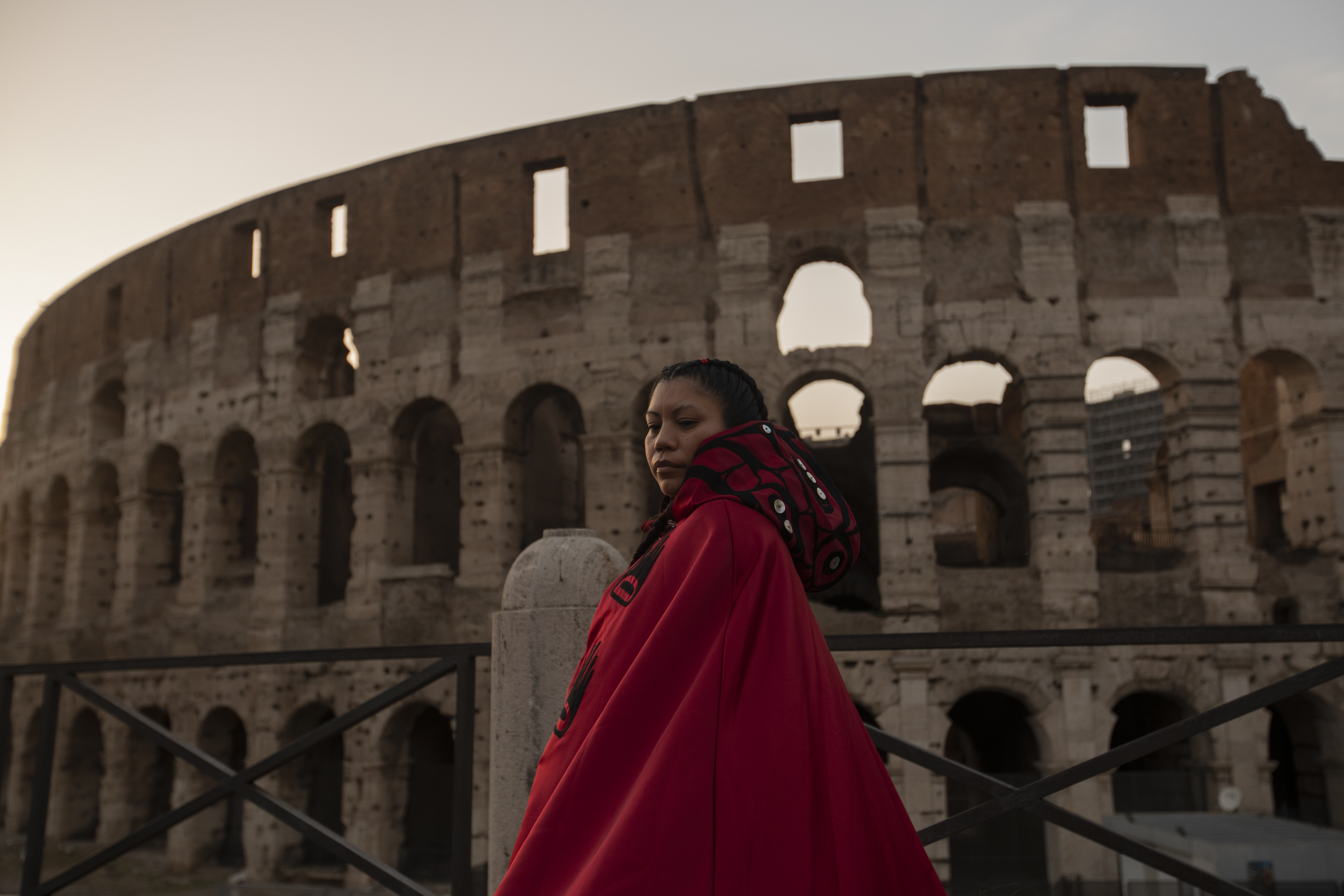 A photo of Laurelei Williams at the Colosseum in Rome, Italy.