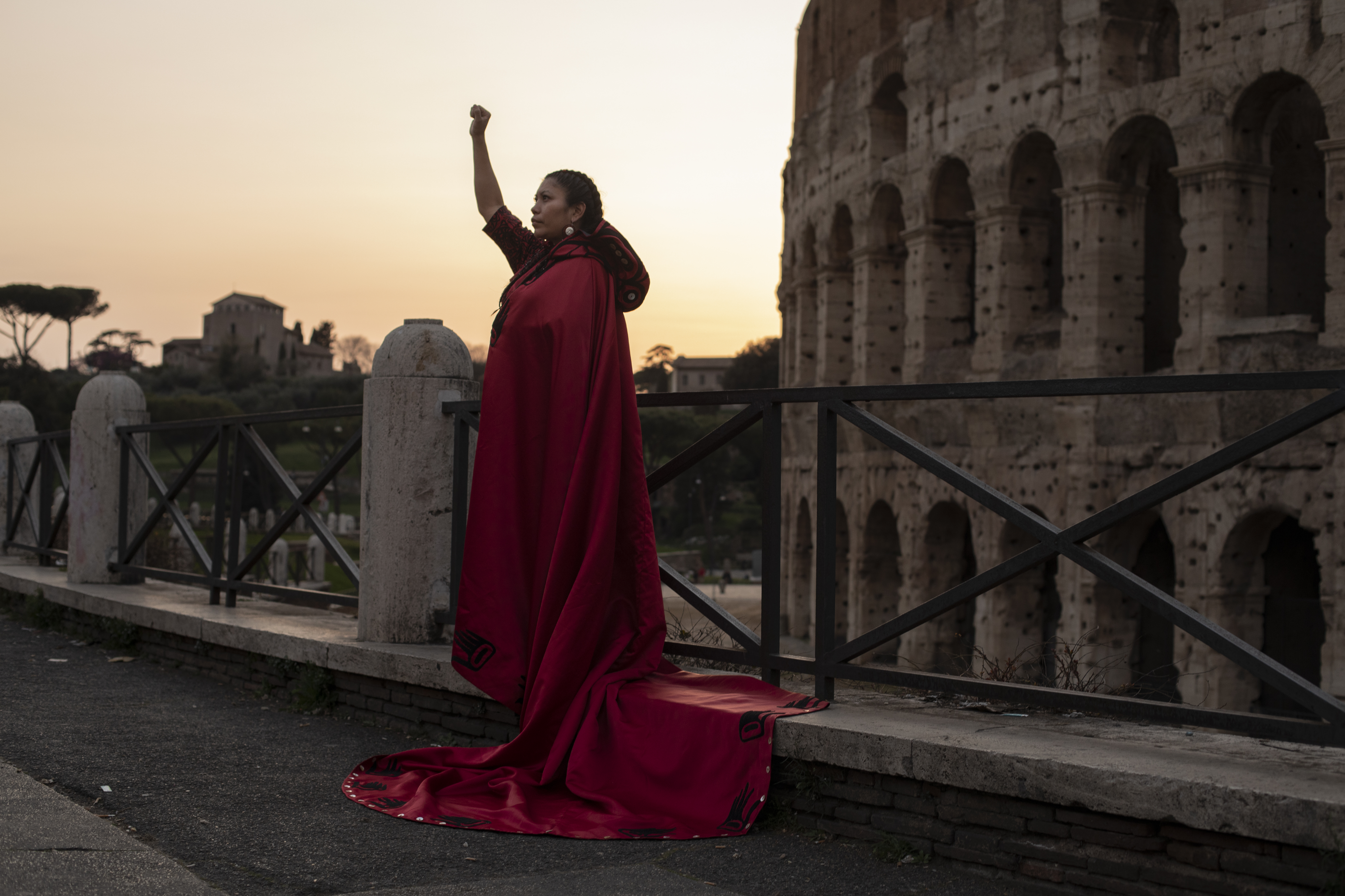 A photo of Laurelei Williams at the Colosseum in Rome, Italy.